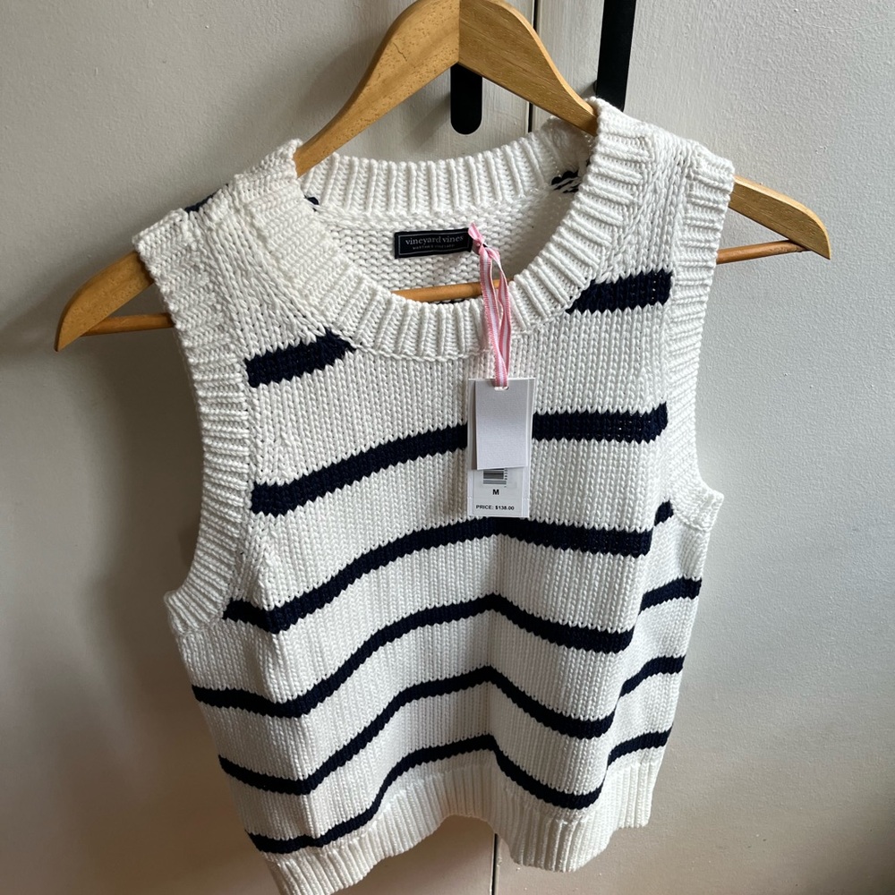Vineyard Vines Striped Sleeveless Knit Top